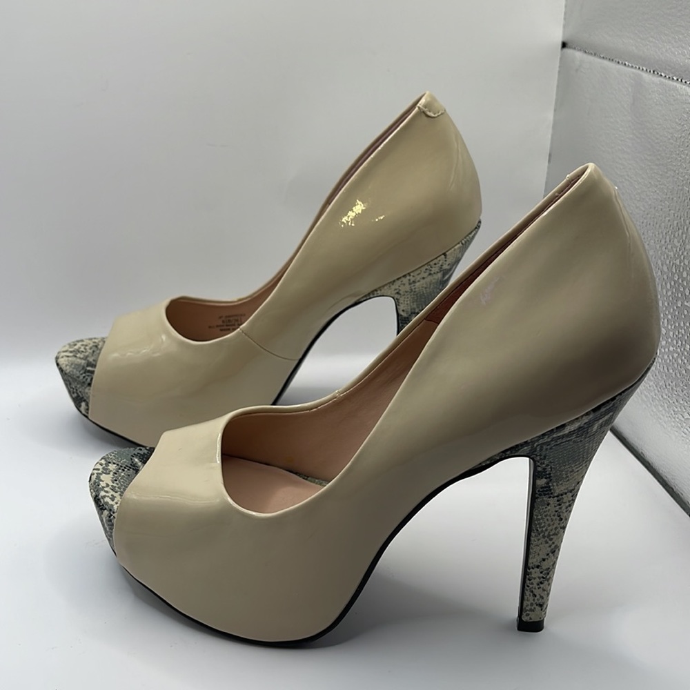NWOT- Jessica Simpson Amandax open toe snake print Heels - Picture 4 of 13